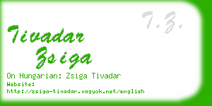tivadar zsiga business card